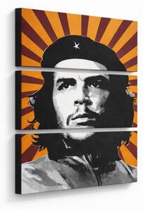 Ručně malovaný obraz POP Art Che Guevara 3 dílný - 40x60 cm