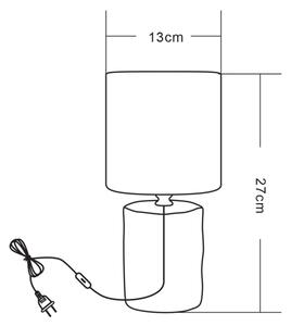 Zuma Line HS8603-WH - Stolní lampa 1xE14/40W/230V bílá/dekor mramoru