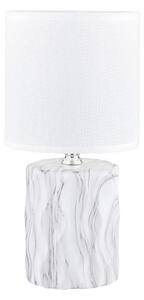 Zuma Line HS8603-WH - Stolní lampa 1xE14/40W/230V bílá/dekor mramoru