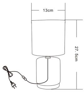Zuma Line HS8720-BL - Stolní lampa 1xE14/40W/230V černá/zlatá
