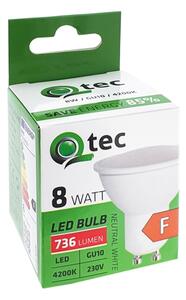 LED Žárovka Qtec GU10/8W/230V 4200K