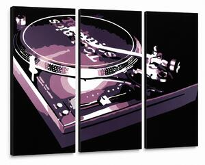 Ručně malovaný obraz POP Art DJ 3dílný DJ - 60x40 cm