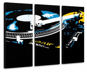 Ručně malovaný obraz POP Art DJ 3 kusů dj3 - 60x40 cm