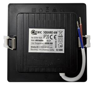 LED Podhledové svítidlo SQUARE LED/6W/230V 4000K 12x12 cm černá