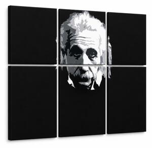 Ručně malovaný obraz POP Art Einstein 6 dílů Einstein - 90x60 cm