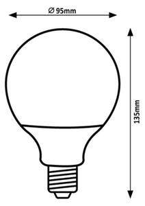 Rabalux 79174 - LED Žárovka SMD G95/15W/230V 4000K