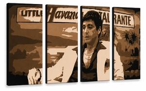 Ručně malovaný obraz POP Art HAVANA - AL PACINO 4 díly al17 - 120x60 cm