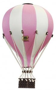 Super balloon Dekorační horkovzdušný balón – růžová/krémová - S-28cm x 16cm