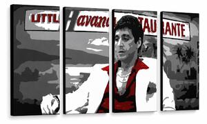 Ručně malovaný obraz POP Art HAVANA - AL PACINO 4 díly al29 - 60x40 cm