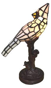 Stolní lampa 5LL-6102N pták, krémová styl Tiffany