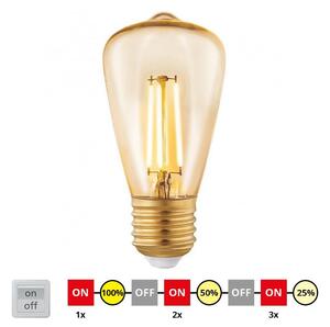 LED Stmívatelná žárovka VINTAGE ST48 E27/3W/230V 2200K - Eglo 12521