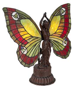 Stolní lampa 5LL-6085 motýl ve stylu Tiffany