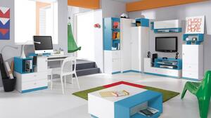 Nábytek do dětského pokoje HARKA 5 - bílý / modrý