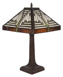 Stolní lampa 5LL-6078, zelená, styl Tiffany