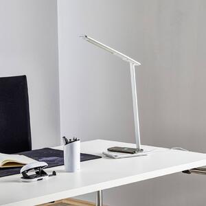 LED stolní lampa Orbit s indukcí sříbrná
