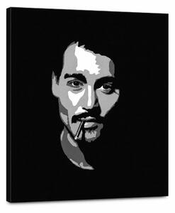 Ručně malovaný obraz POP Art Johnny Depp1 část jd2 - 50x50 cm