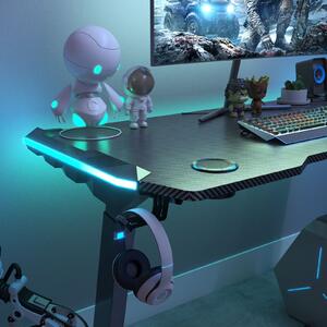 PROFIdesk Orion - herní výškově nastavitelný stůl s LED podsvícením