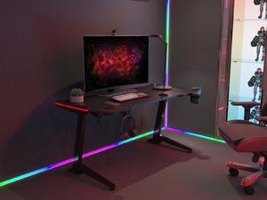 PROFIdesk Orion - herní výškově nastavitelný stůl s LED podsvícením