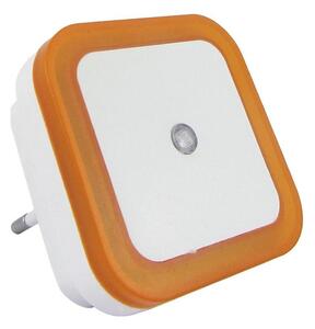 LED Noční světlo se senzorem soumraku LED/0,5W/230V oranžová