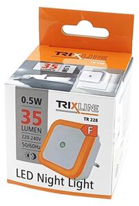 LED Noční světlo se senzorem soumraku LED/0,5W/230V oranžová