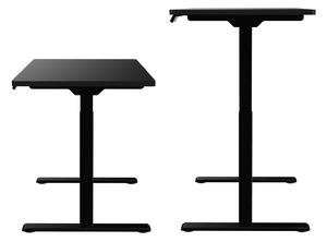 PROFIdesk Venus - výškově nastavitelný stůl 71-120 cm, 2 motory, černá podnož Rozměr pracovní desky: 118 × 60 × 2,5 cm, Dekor pracovní desky: Bílá W980