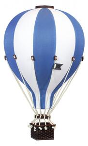 Super balloon Dekorační horkovzdušný balón – modrá/bílá - S-28cm x 16cm