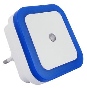 LED Noční světlo se senzorem soumraku LED/0,5W/230V modrá