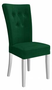 Kuchyňská židle NOSSEN 4 - polomatná bílá / zelená