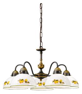 Kolarz 731.85.126 - Lustr na řetězu NONNA 5xE27/75W/230V citrony