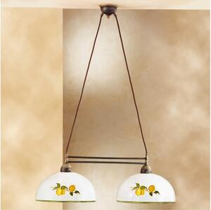 Kolarz 731.82.129 - Lustr na lanku NONNA 2xE27/75W/230V citrony