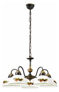 Kolarz 731.85.121 - Lustr na řetězu NONNA 5xE27/75W/230V víno/jahody