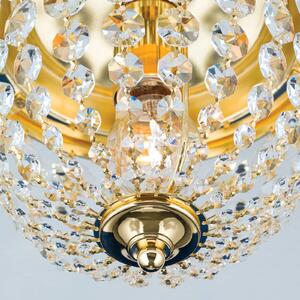 Stropní svítidlo Plafond, zlaté/průhledné, Ø 26 cm