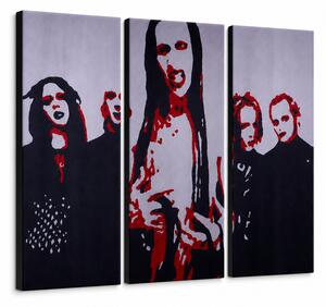 Ručně malovaný obraz POP Art Marilyn Manson 3 kusy mm - 90x60 cm