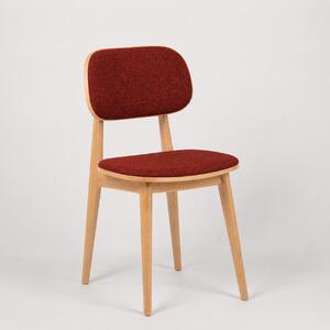 Židle LULA soft Odstín: Dub natural, Látky: LUX bordo 15