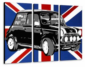 Ručně malovaný obraz POP Art MINI COOPER 3dílný mini2 - 60x40 cm