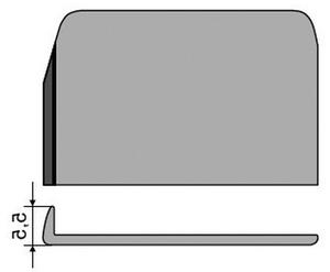 Zobal Ukončovací boční lišta pracovní desky ALU 38 mm Typ lišty: levá