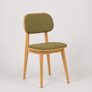 Židle LULA soft Odstín: Dub natural, Látky: LUX zelená 18