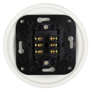 Elhard Kulatý keramický vypínač s páčkami č.5b (6+6), bílý KV1255W