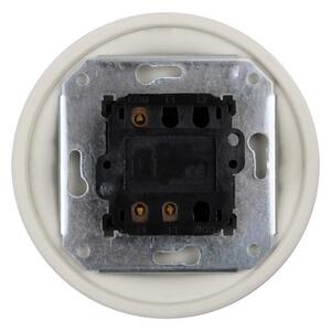 Elhard Kulatý keramický otočný vypínač č.5, bílý KV1105W