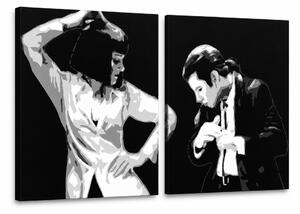 Ručně malovaný obraz POP Art Pulp Fiction 2 kusy pulp3 - 80x40 cm