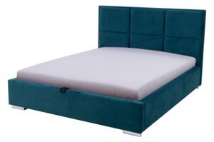 Čalouněná velurová postel FABRIZZIO MAXI P 160x200 s roštem a úložným prostorem