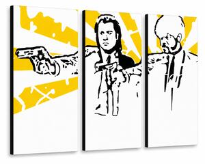 Ručně malovaný obraz POP Art Pulp Fiction 3 dílná pulp2 - 90x60 cm
