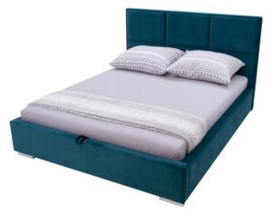 Čalouněná velurová postel FABRIZZIO MAXI P 160x200 s roštem a úložným prostorem