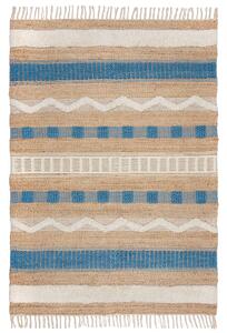 VŠÍVANÝ KOBEREC, 120/170 cm, modrá, přírodní barvy Flair Rugs - Online Only koberce & rohožky, Online Only
