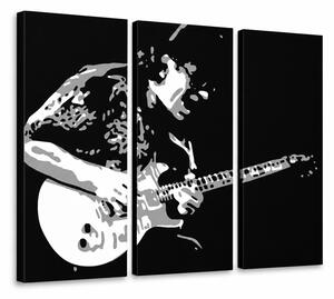 Ručně malovaný obraz POP Art Santana 3 dílný san - 60x40 cm