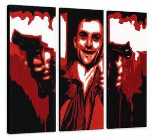 Ručně malovaný obraz POP Art Taxikář 3 díly taxi2 - 90x60 cm