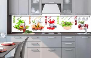 Samolepící tapety za kuchyňskou linku, rozměr 260 cm x 60 cm, koření, DIMEX KI-260-003