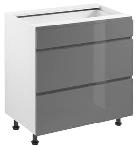 ASPEN gr | dolní skříňka D80S3 se zásuvkami | 80 cm | METALBOX | šedá lesk