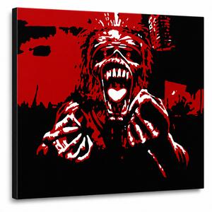 Ručně malovaný POP Art obraz Iron Maiden 1 kus - 110x80 cm