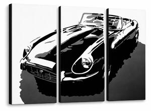 Ručně malovaný POP Art obraz JAGUAR 3 dílný jag - Type 3 dílný jag - 150x100 cm